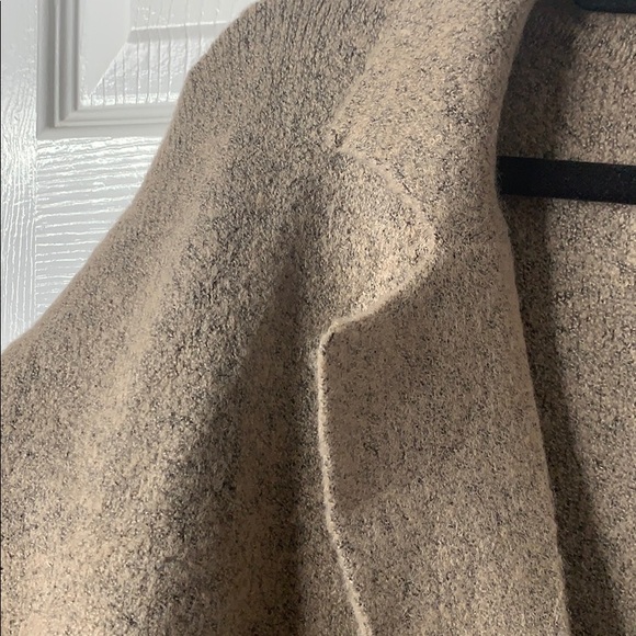 Oatmeal Open Collar Cardigan Coat - Picture 8 of 8